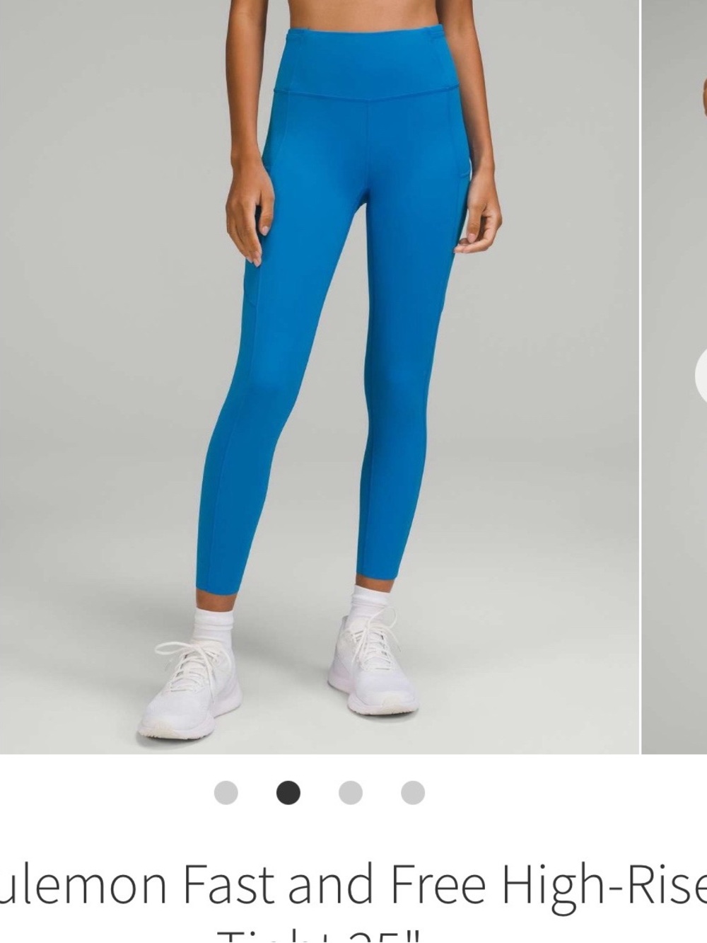 Lululemon Fast & Free 7/8 Tight Nulux 25" In Poolside Size 4 - Picture 4 of 8